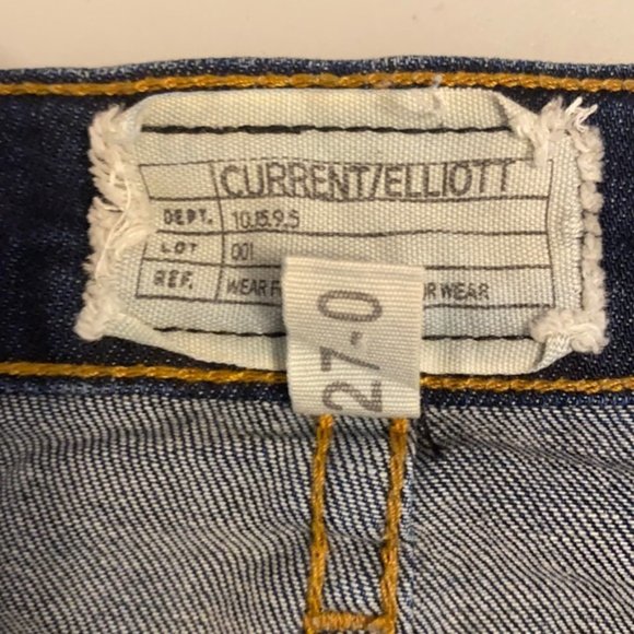Current/Elliott The Stiletto Mid Rise Cropped Fitted leg Skinny Jeans Size 27 - Picture 12 of 12